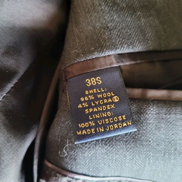 Brooks Brothers 346 Mens Wool Blend Blazer 38S Gray 2 Button Sport Coat Jacket - Picture 5 of 11